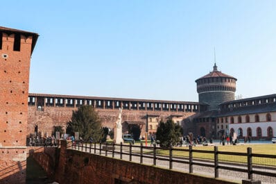 The Sforza Castle in Milan, Italy