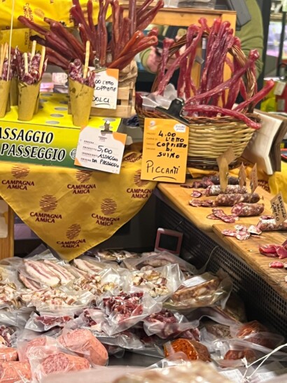 Various types of cured meat