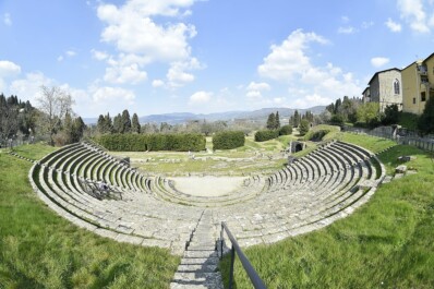 The old Roman amphitheatre in Settignano, Fiesole